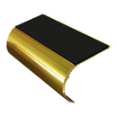 Bullnose aluminum stair nosing with slip-resistant PVC insert, 37mm riser height, 3.22m length profile