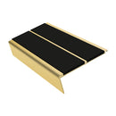 Rake Back Stair Nosing 2.75m Aluminium Double PVC Insert 5mm