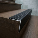 Raked Back Stair Nosing 62x55mm 6063 T6 Aluminium Grade