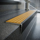 Raked Back Stair Nosing 62x55mm 6063 T6 Aluminium Grade
