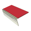 Carpet Stair Nosing 2.44m Aluminium Rake Back PVC Insert
