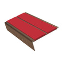 Rake Back Stair Nosing 2.75m Aluminium Double PVC Insert 5mm