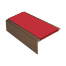 Square Aluminium Stair Nosing 2.44m Single Insert