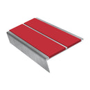 Rake Back Stair Nosing 2.75m Aluminium Double PVC Insert 5mm