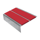 Square Aluminium Stair Nosing 2.44m 93mm Tread 32mm Riser