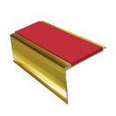 Heavy Duty Square Aluminium Stair Nosing with Single Insert, 3.22m Length, 50mm Riser, Slip-Resistant for Medium Carpets & Smooth Flooring