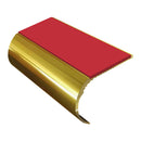 Bullnose aluminum stair nosing with slip-resistant PVC insert, 37mm riser height, 3.22m length strip