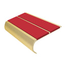 Bullnose Stair Nosing 2.75m Aluminium Double PVC Insert 39mm