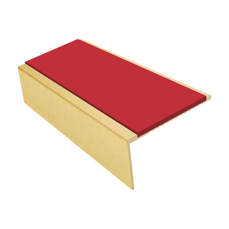 Square Aluminium Stair Nosing 3.22m, 25mm Riser Slip-Resistant Profile for Vinyl & Carpets Stylish Safety for Home Stairs