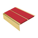 Square Aluminium Stair Nosing 2.44m 93mm Tread 32mm Riser