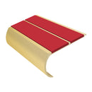 Heavy Duty Bullnose Aluminium Stair Nosing 2.75m Double Insert 53mm Riser Slip-Resistant Durable Ideal for High-Traffic Areas