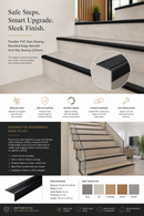Retrofit Flexible PVC Stair Nosing – Bevelled Edge Anti-Slip Step Edging | 62mm x 2.5mm