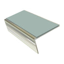 Carpet Stair Nosing 2.44m Aluminium Rake Back PVC Insert
