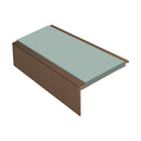 Square Aluminium Stair Nosing 2.44m Single Insert