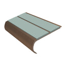 Bullnose Stair Nosing 2.75m Aluminium Double PVC Insert 39mm