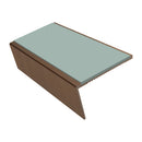 Carpet Stair Nosing 2.44m Aluminium Rake Back PVC Insert
