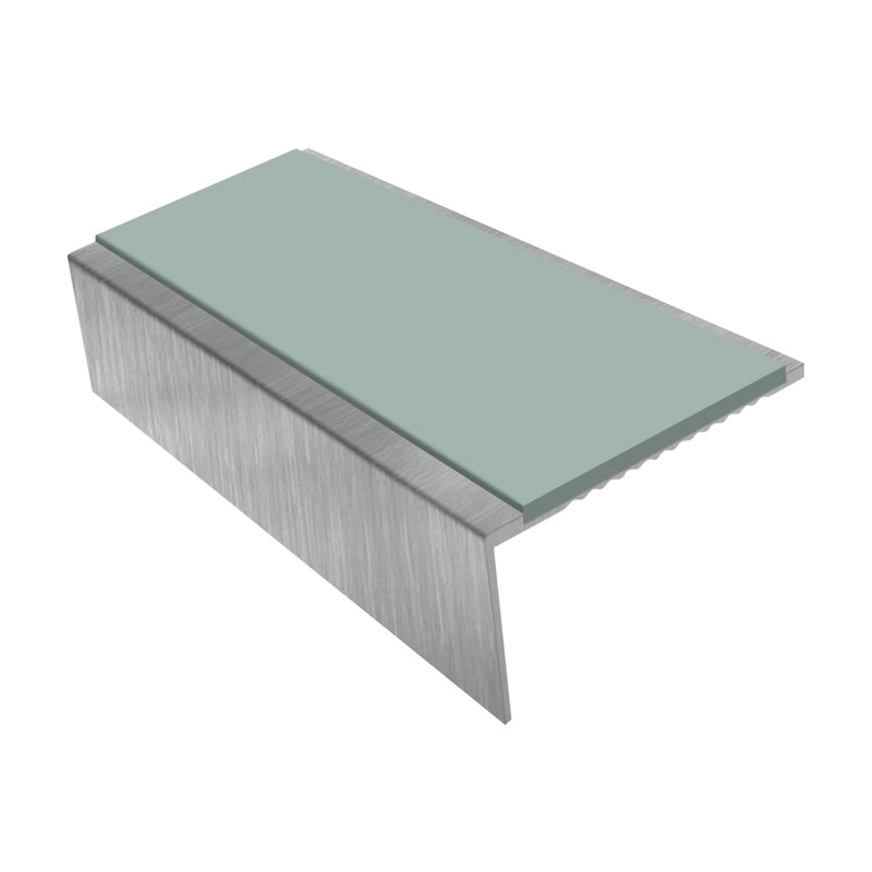 Square Aluminium Stair Nosing 3.22m, 25mm Riser Slip-Resistant Profile for Vinyl & Carpets Stylish Safety for Home Stairs