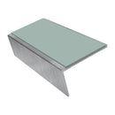 Carpet Stair Nosing 2.44m Aluminium Rake Back PVC Insert