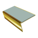 Carpet Stair Nosing 2.44m Aluminium Rake Back PVC Insert