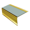 Square Ramp Back Aluminium Stair Nosing Single Channel 3.22m Length 70mm Tread Slip-Resistant PVC Inserts for Vinyl, LVT, Wood Flooring