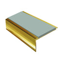 Heavy Duty Square Aluminium Stair Nosing with Single Insert, 2.75m Length, 32mm Riser, Slip-Resistant for Medium Carpets & Smooth Flooring