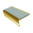 Heavy Duty Rake Back Aluminium Stair Nosing 2.44m Single Insert, Slip-Resistant, 62mm Tread, Ideal for Carpets & Smooth Flooring