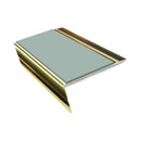 Rake Back Single Channel Aluminium Stair Nosing, 2.75m Ramp Back Profile, Slip-Resistant PVC Inserts for Vinyl, Lino & Wood Flooring Safety