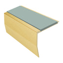 Heavy Duty Chevron Aluminium Stair Nosing 3.22m Single Insert 65mm Riser Slip-Resistant Durable for Medium Carpets & Smooth Flooring