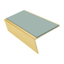Carpet Stair Nosing 2.44m Aluminium Rake Back PVC Insert