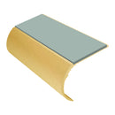 Bullnose aluminium stair nosing with slip-resistant PVC insert strip, 37mm riser height, 3.22m length