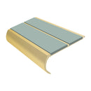 Bullnose Stair Nosing 2.75m Aluminium Double PVC Insert 39mm