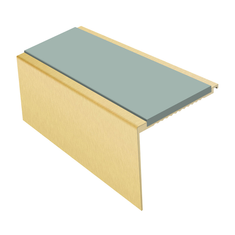 Square Aluminium Stair Nosing 3.22m, 62mm Tread Slip-Resistant, Durable Profile for Medium Carpets & Heavy-Duty Flooring Custom Finishes Available