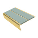 Rake Back Stair Nosing 2.75m Aluminium Double PVC Insert 5mm