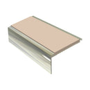 Square Aluminium Stair Nosing 2.44m Single Insert