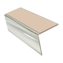 Rake Back Aluminium Stair Nosing 2.44m 56mm Tread PVC Insert