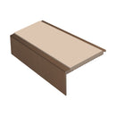 Square Aluminium Stair Nosing 2.44m Single Insert