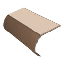 Bullnose aluminum stair nosing with slip-resistant PVC insert, 37mm riser profile for vinyl flooring
