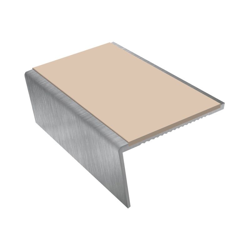 Rake Back Single Channel Aluminium Stair Nosing 3.22m Slip-Resistant for Vinyl, Lino & Carpets Durable, Stylish, Ideal for Home & Commercial Use