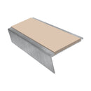 Aluminium Stair Nosing 2.75m Rake Back Single Insert Strip