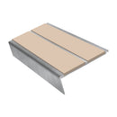 Rake Back Stair Nosing 2.75m Aluminium Double PVC Insert 5mm