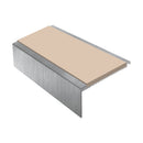 Square Aluminium Stair Nosing 2.44m Single Insert