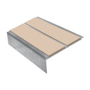 Square Aluminium Stair Nosing 2.44m 93mm Tread 32mm Riser