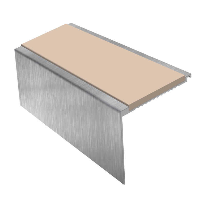 Square Aluminium Stair Nosing 3.22m, 62mm Tread Slip-Resistant, Durable Profile for Medium Carpets & Heavy-Duty Flooring Custom Finishes Available