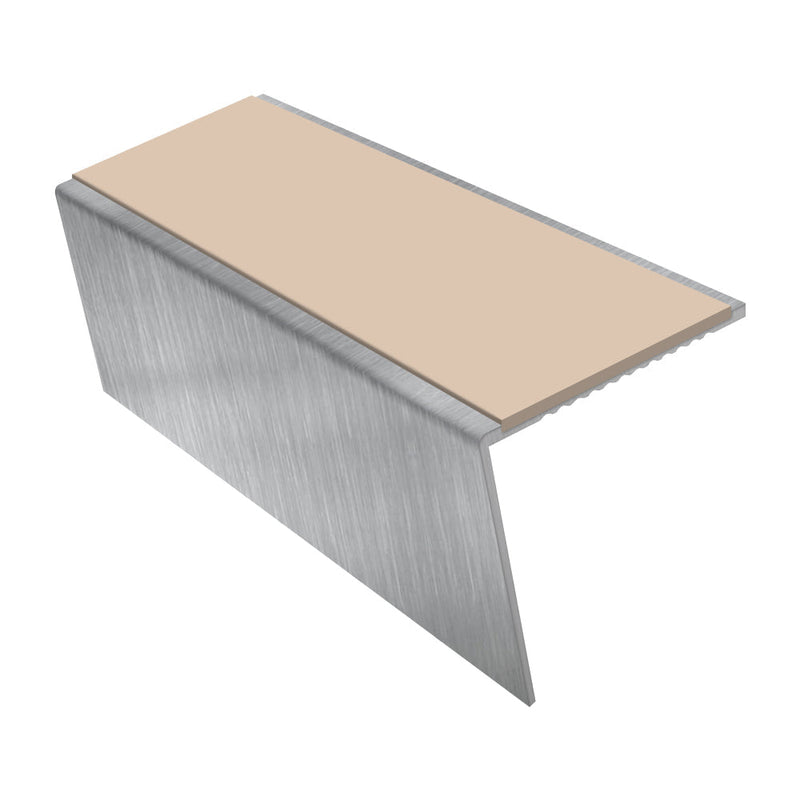 Mill Finish Rake Rake Back Aluminium Stair Nosing 2.75m 56mm Tread Slip-Resistant Inser