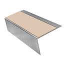 Rake Back Aluminium Stair Nosing 3.22m, 70mm Tread, Slip-Resistant Inserts, Custom Finishes, Durable Profile for Vinyl, Wood, and Carpet Floors