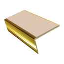 Carpet Stair Nosing 2.44m Aluminium Rake Back PVC Insert