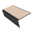 Carpet Stair Nosing 2.44m Aluminium Rake Back PVC Insert