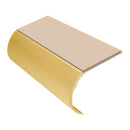 Bullnose aluminum stair nosing with slip-resistant PVC insert, 37mm riser height, 3.22m length profile