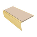 Square Aluminium Stair Nosing 2.75m, 25mm Riser Stylish, Slip-Resistant Profile for Vinyl, Lino & Lightweight Carpets - Durable Home Safety Solution