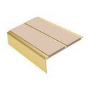 Square Aluminium Stair Nosing 2.44m 93mm Tread 32mm Riser